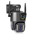 4MPX2 4K IP Camera Outdoor WiFi PTZ Three Lens Dual Screens 10X Optical Zoom Auto Tracking Waterproof Security CCTV IP Cam 2K