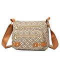 Women's Crossbody Bag PU Leather Daily Zipper Large Capacity Geometric Light Yellow Earth Yellow Camel