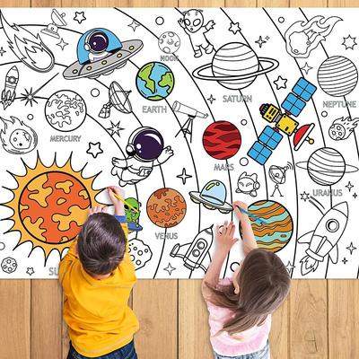 Giant Coloring Poster For Classroom Wall - Birthday Activity Poster/Table Cover, Perfect For School Parties, Birthday Party And Special Events Decoration