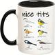 Nice Tits Bird Mug - Funny Birdwatcher Coffee Cup: Fowl Language Bird Coffee Mug, Birthday Gift for Women, Men, and Bird Lovers - 11 Ounce Capacity