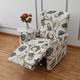 Recliner Cover Sofa Cover One Seat Recliner Chair Slipcovers Furniture Cover for Recliner Couch Cover Floral with Elastic Bottom(Include 1 Backrest Cover, 1 Seat Cover, 2 Armrest Cover)