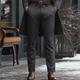 Men's Dress Pants Winter Pants Trousers Casual Pants Tweed Pants Front Pocket Plain Comfort Business Daily Holiday Fashion Chic Modern Dark Brown Black