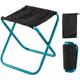 Folding Stool Camping Stool with Carry Bag Fishing Stool Portable Ultra Light (UL) Foldable Aluminium 7075 for 1 person Camping / Hiking / Caving Traveling Mountaineering Summer Silver Gold Red Blue