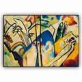 Handmade Hand Painted Oil Painting Wall Art Wassily Kandinsky Abstract Carving Painting Home Decoration Decor Rolled Canvas No Frame Unstretched