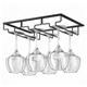 Wine Glass Rack Upside Down Wine Cabinet Goblet 3 to 5 Slot Wine Storage for Cabinet Shelf Hanger