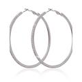 Women's White Hoop Earrings Earrings Jewelry Silver For