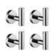 4pcs Robe Hooks Wall Mounted Clothes Hooks Bathroom Towel Hooks 304 Stainless Steel for Bathroom Kitchen