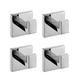 4pcs Robe Hooks Wall Mounted Clothes Hooks Bathroom Towel Hooks 304 Stainless Steel for Bathroom Kitchen