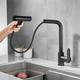 Waterfall Kitchen Faucet, 2023 Latest Centerset Faucet for Kitchen Sink, 3 in 1 Multi-functional Single Handle One Hole Pull out Cylinder Spout Kitchen Taps, Ceramic Valve Insides