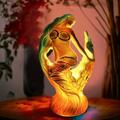 Resin Table Lamp Animal Series Simulated Stained Glass Night Light Retro Desk Lamps for Bedroom Bedside Lamp Animal Lovers Home Decor 1015CM/3.935.9INCH