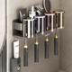 Toothbrush Storage Rack No Punching Gun Gray Toilet Mouthwash Cup Toothbrush Cup Storage Wall Mounted Electric Toothbrush Rack