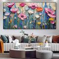 3D Heavy Texture Flower Oil painting on Canvas hand painted Modern Colorful Floral Art Girls Bedroom Wall decor Abstract Palette Knife flower Painting Housewarming Gift