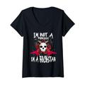 Damen I am not a Princess I'm a Rockstar Guitar Punk Skull Design T-Shirt mit V-Ausschnitt