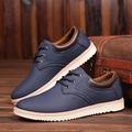 Per uomo Oxford Scarpe casual da uomo Scarpe derby Sneakers classiche Scarpe da ginnastica eleganti Scarpe comfort Footing Lavoro Esterno Giornaliero PU Con lacci intrecciali Nero Giallo Blu