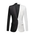 blazer elegante da uomo regular vestibilità regolare tinta unita bianconero 2024