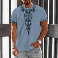Per uomo Floreale Grafico Maglietta Manica Corta maglietta Stampa 3D Girocollo Camicia Moda Designer Etnico All'aperto Quotidiano Sportivo Bianco Blu Marrone Primavera Estate Abbigliamento S M L XL