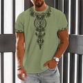 Per uomo Floreale Grafico Maglietta Manica Corta maglietta Stampa 3D Girocollo Camicia Moda Designer Etnico All'aperto Quotidiano Sportivo Bianco Blu Marrone Primavera Estate Abbigliamento S M L XL