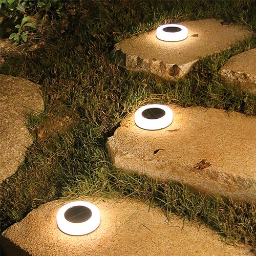 Luce Solarizzata A Terra Luce Solare Alimentata Luci Interrate da Giardino Esterno Luci da Percorso Luce per Giardino Recinzione Sotto Scale