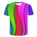 Per uomo Unisex Camicia maglietta Magliette Pop art Arcobaleno 3D Girocollo Abbigliamento Plus Size Feste Informale Manica corta Stampa Moderno