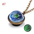 collana pianeta farjing, bagliore nel sistema galassia scuro doppia faccia vetro cupola pianeta collana ciondolo gioielli regalo