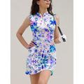 Per donna vestito da golf Viola chiaro Senza maniche Floreale Abbigliamento da golf da donna Abbigliamento Abiti Abbigliamento