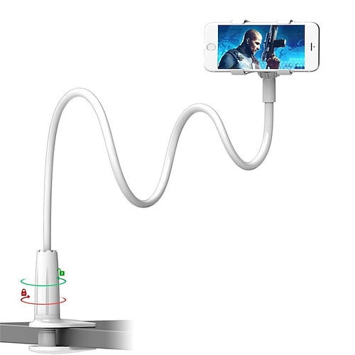 Portacellulare a collo d'oca Ruotabile Regolabili Flessibile Porta telefono per Da letto Da scrivania Testiera Compatibile con Samsung iPhone Cellulari con meno di 6,5 pollici Appendini per cellulare