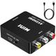 rca a hdmi, convertitore da av a hdmi1080p mini rca adattatore convertitore audio video cvbs composito che supporta pal/ntsc per lettori dvd tv/pc/ps3/stb/xbox vhs/vcr/blue-ray