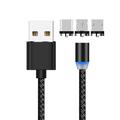 Cavo di ricarica multiplo 3,3 piedi 6,6 piedi Da USB A a Lightning/micro/USB C 2 A Cavo di ricarica Ricarica veloce Nylon intrecciato Duraturo 3 in 1 Per Macbook iPad Samsung Appendini per cellulare