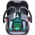 Cuffie Bluetooth 5.1 Auricolari Sportivi 50H Profondo Bass Cuffie con Microfono IP7 Impermeabili Cuffie Over-Ear con Display USB-C/LCD per Corsa