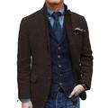 blazer da uomo retrò vintage in tweed blazer a spina di pesce cappotto sportivo regolare plus size monopetto a due bottoni nero champagne bordeaux blu 2024