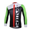 Arsuxeo Per uomo Manica lunga Maglia da ciclismo Nero / verde Bianco rosso Bule / nero Bicicletta Maglietta / Maglia Top Traspirante Asciugatura rapida Design anatomico Gli sport 100% poliestere