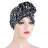 etnico plaid modello anacardi stampa grande fiore foulard bonnet women turban hat turbante femme musulman india hat islamic head wrap turban