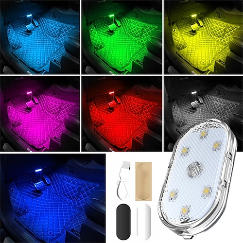 mini led per auto luce d'atmosfera per interni usb ricaricabile magnetica wireless touch light luce di lettura per tetto accessori per interni auto