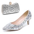 Per donna scarpe da sposa Stiletto Scarpe Bling Bling Scarpe da sera Paillettes cristallo glitterato ingioiellato Matrimonio Feste A pois Tinta unita tacchi da sposa Scarpe da sposa Scarpe da