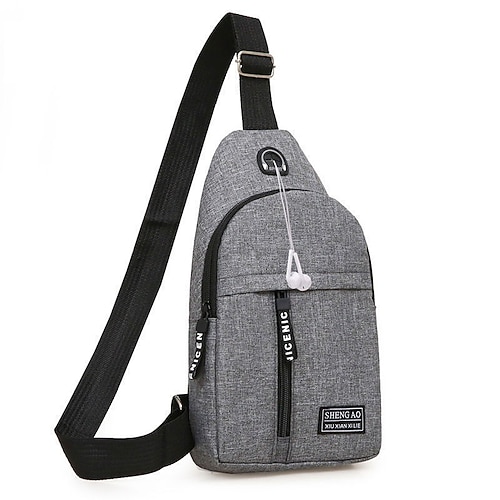 Borsa a tracolla da uomo con porta di ricarica USB: borsa a tracolla multitasche e di grande capacità per il rientro a scuola