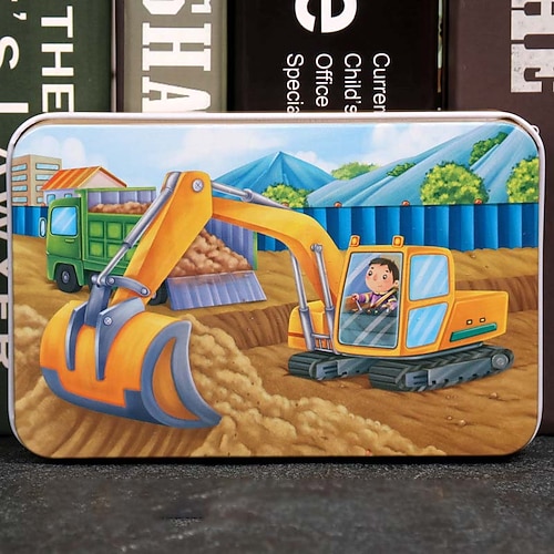 Puzzle di legno per bambini puzzle da 60 pezzi in scatola di ferro puzzle per educazione prescolare giocattoli in legno regalo di Natale