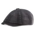 Per uomo Berretto cappello Cappello da strillone Nero Blu Jeans Streetwear Moda Informale Esterno Giornaliero Per uscire Liscio Crema solare