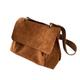borsa a tracolla da donna in pelle scamosciata marrone con tracolla regolabile – borsa a tracolla casual per lavoro, viaggi e uso quotidiano