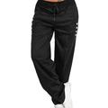 Per donna Pantaloni Per sport Informale Casual Lunghezza intera Naturale Tinta unica Media elasticità Da mare Giornaliero Fine settimana Nero Blu marino scuro Grigio chiaro Grigio scuro Autunno