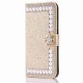 Custodia per iPhone 16e iPhone 16 iPhone 15 Pro Max Plus iPhone 14 13 12 11 Pro Max Mini X XR XS Max 8 7 Plus Custodia a portafoglio Flip Cover con supporto anello magnetico antishock duro strass PU