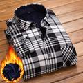 Per uomo Camicie Camicia di flanella Camicia con colletto Camicia con bottoni Scozzese Matrimonio Feste Nero / Bianco Rosso Blu marino Blu Reale Manica lunga Collo ripiegabile Inverno Abbigliamento
