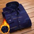 Per uomo Camicie Camicia di flanella Camicia con colletto Camicia con bottoni Scozzese Matrimonio Feste Nero / Bianco Rosso Blu marino Blu Reale Manica lunga Collo ripiegabile Inverno Abbigliamento