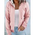 Giacca felpa con cappuccio da donna a maniche lunghe con zip e tasca leggera casual over size sportiva con cordoncino e tasca frontale abbigliamento sportivo attivo top neon e brillante tessuto