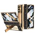 Custodia per telefono per Samsung Galaxy Z Fold 6 Z Fold 5 Z Fold 4 Z Fold 3 con Magsafe con supporto stand con protezione per schermo supporto ricarica wireless PC PU pelle