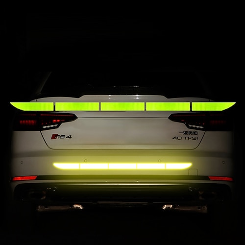 5 pezzi / set adesivi riflettenti per auto adesivo di avvertimento per auto impermeabile nastro riflettente adesivi per decalcomanie per auto adesivi per carrozzeria accessori per auto