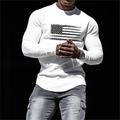Giorno dei Veterani Maglietta per uomo Patriota Patriottico Veterano Grafica Bandiera Nazionale T-shirt Waffle T-shirt a maniche lunghe 3D Stampa Collo a giro Maglietta Designer Retro Vintage Casual