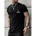 Per uomo Grafico Blocco di colori Maglietta Manica Corta maglietta Stampa 3D Girocollo Camicia Vintage Moda Designer All'aperto Casuale Quotidiano 1 2 3 Primavera Estate Abbigliamento S M L XL 2XL