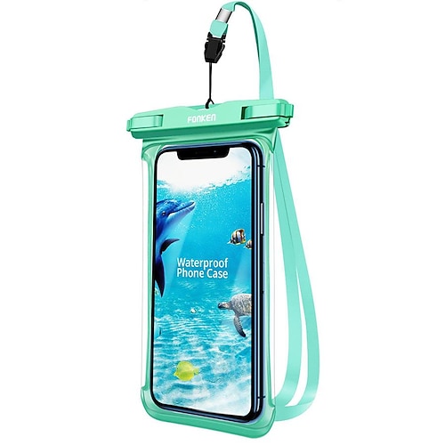 1 Confezione Custodia per telefono impermeabile Resistente all'acqua A prova di sporco Massima capacità Cabina telefonica Borsa asciutta Cellulare Copertura antipioggia per For iPhone 13 Pro Max 12