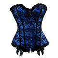 Corsetto Per donna Plus Size Corsetti Paese bavarese Completo Alla moda Fasciante in vita Sostegno e protezioni Di pizzo Tinta unita Tinta unica Gancetti Laccetti Nylon POLY Natale Halloween