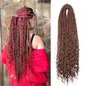 Estensioni dreadlock sintetiche a doppia estremità da 24 pollici 18 fili 3 in 1 estremità ricci misti stile hippie boho ondulato de dreadlocks treccia nelle estensioni dreadlock